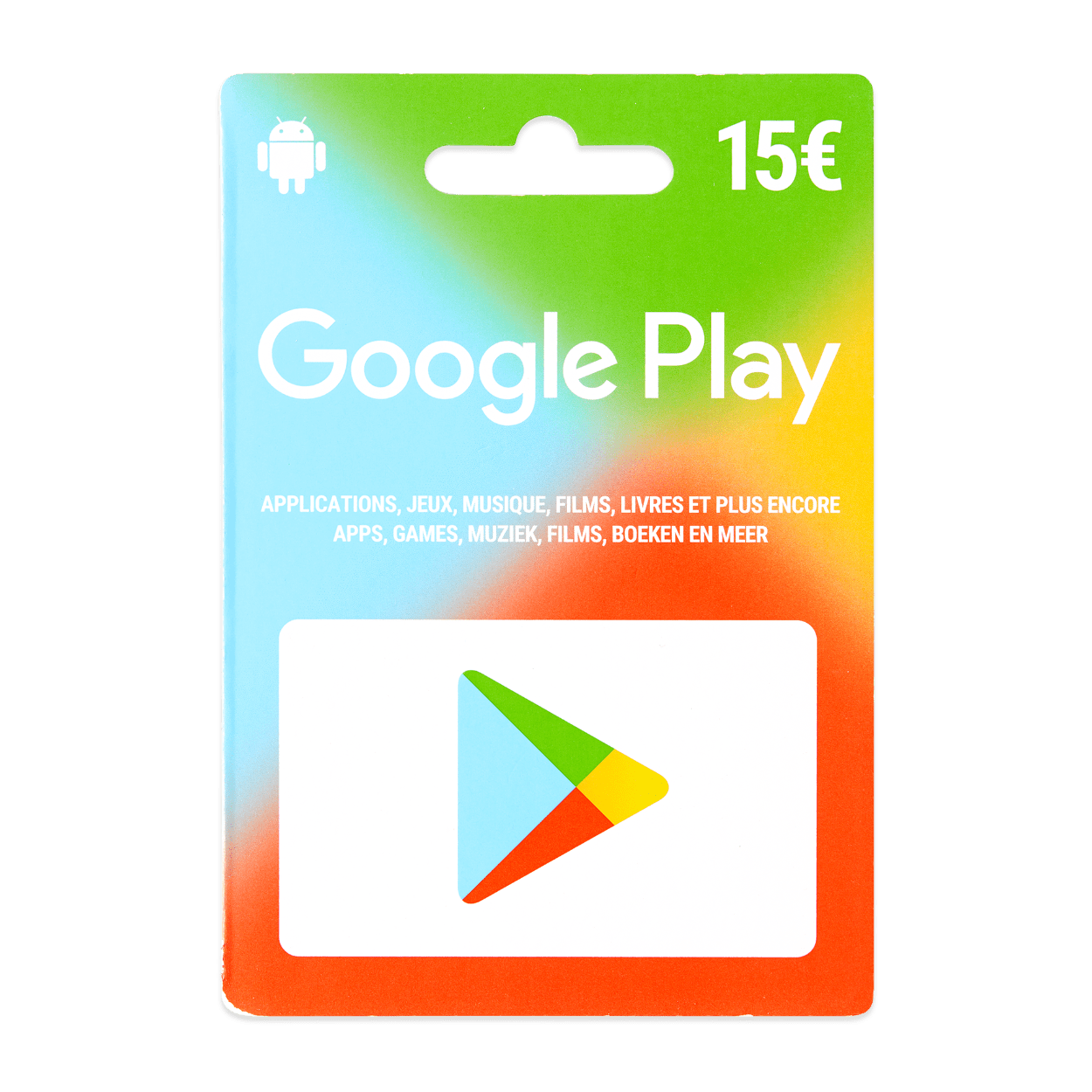Google Play-kaart 15 euro prijs bij ALDI
