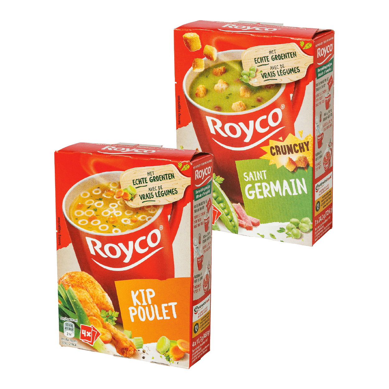 Royco Minute Soup volaille avec croûtons, paquet de 20 sachets