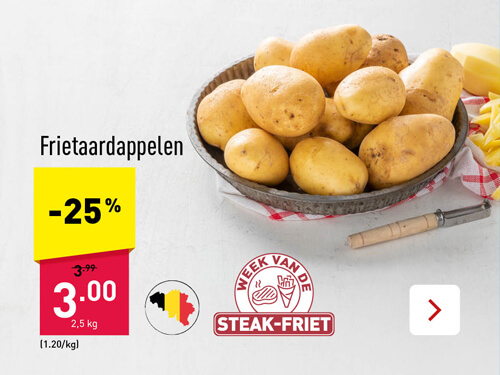 Frietaardappelen - 25 %