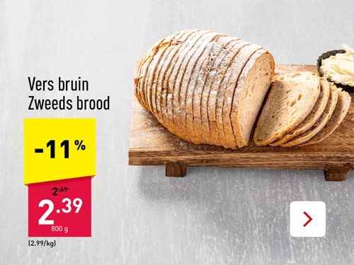 Vers bruin Zweeds brood -11%