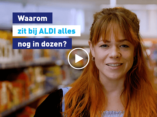 Waarom zit bij ALDI alles nog in dozen?