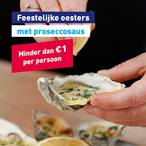 Feestelijke oesters met proseccosaus 