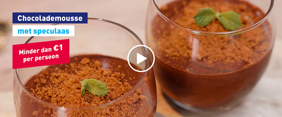 Chocolademousse met speculaas