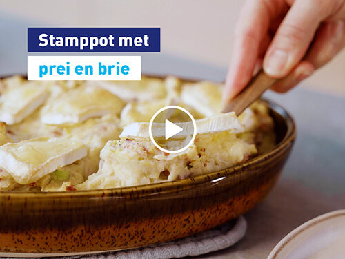 Stampppot met prei en brie