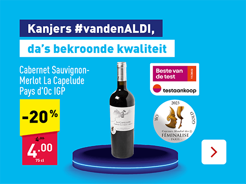 Kanjer #vandenAldi - Cabernet Sauvignon-Merlot La Capelude Pays d'Oc IGP