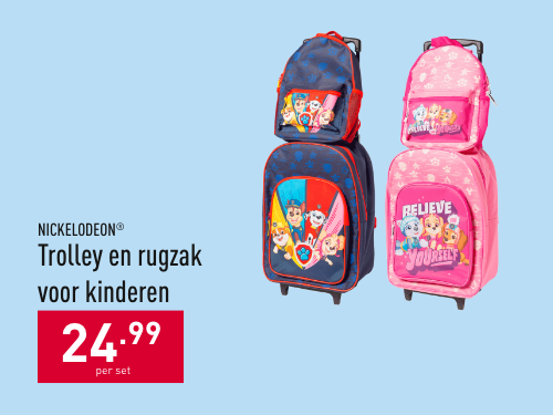 Trolley en rugzak voor kinderen