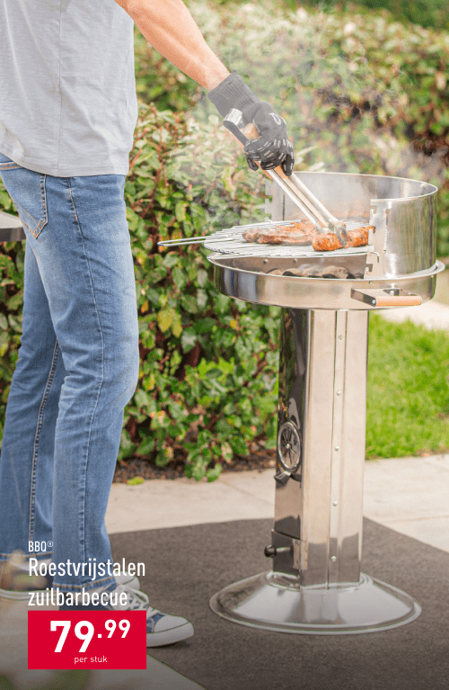 Roestvrijstalen zuilbarbecue