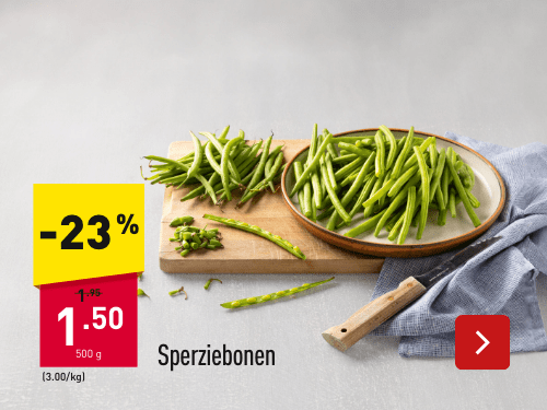 Sperziebonen - 23 %