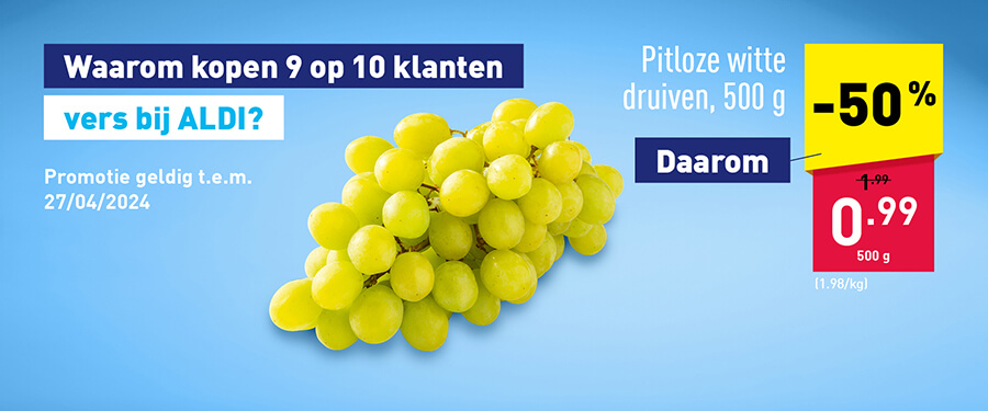 PROMO - Pitloze witte druiven