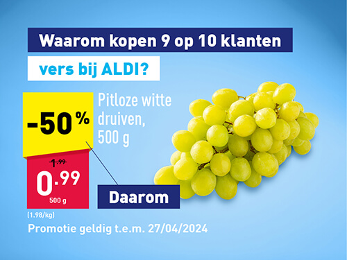 PROMO - Pitloze witte druiven