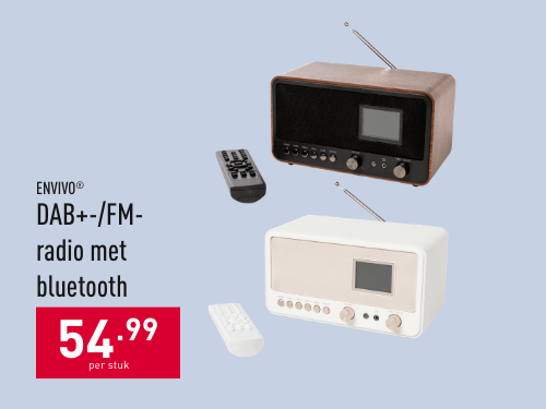 DAB+-/FM-radio met bluetooth