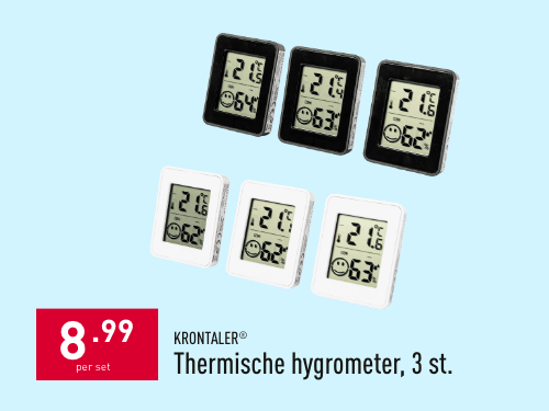 Thermische hygrometer, 3 st.