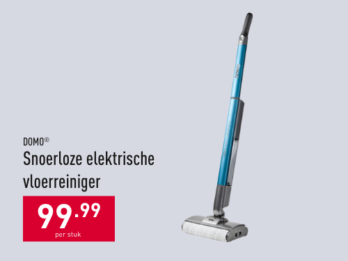 Snoerloze elektrische vloerreiniger