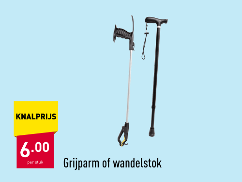 Grijparm of wandelstok