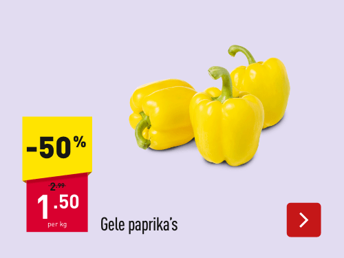 Gele paprika's -50%