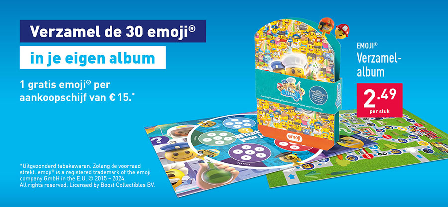 Verzamel de 30 emoji® in je eigen album